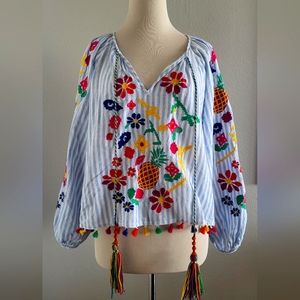 Mexican Style Embroidered Top